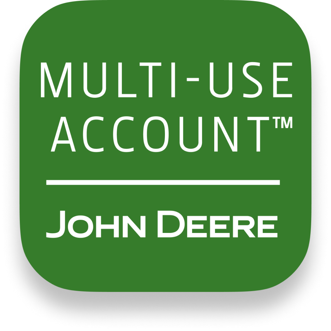 the Multi-Use Account app shown on a phone screen